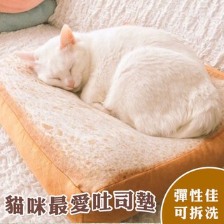 *現貨一個*超可愛白吐司坐墊/抱枕/貓咪最愛吐司墊
