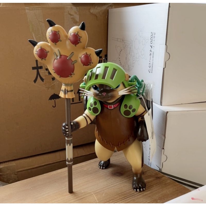魔物獵人 艾露貓爆米花桶 日本環球影城原裝盒吊牌