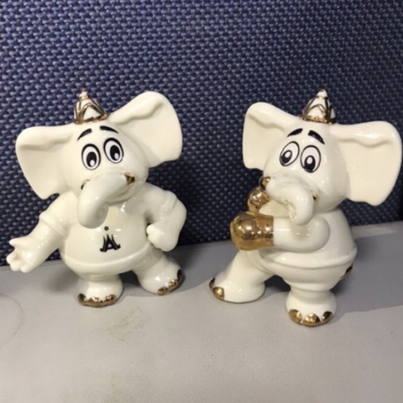 陶瓷大象擺飾私人收藏泰國製