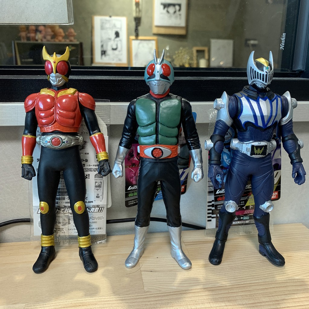 玩世丕作室 BANDAI 假面騎士軟膠公仔絕版三款  #特攝 #萬代 #假面騎士 #可動人型 #幪面超人 #仮面ライダー