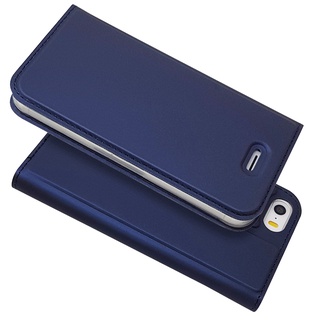 適用於 iPhone 5 iPhone5S 卡架支架錢包外殼的豪華商務翻蓋保護套