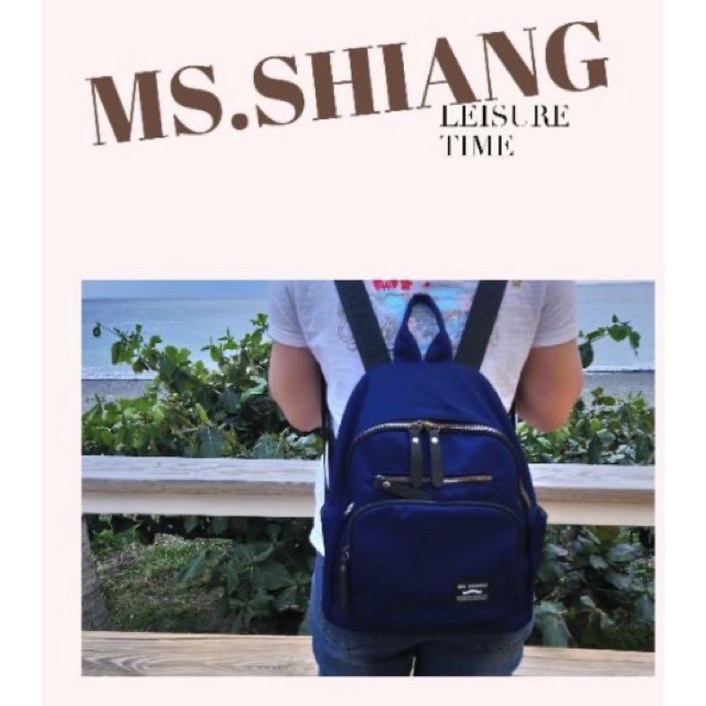 MS.SHIANG★冠軍藍·男女通用·中型耐裝後背包🌈