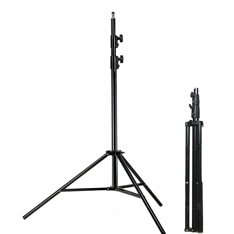260cm/2.6m 重型燈架三腳架,帶 1/4 螺絲頭,適用於工作室柔光箱閃光燈傘 Led 燈視頻直播攝影