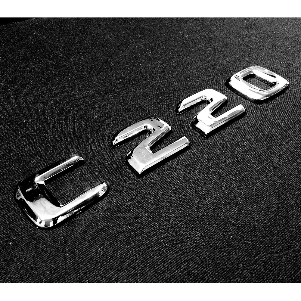 BENZ 賓士  C220 電鍍銀字貼 鍍鉻字體 後箱字體 車身字體 字體高度28mm