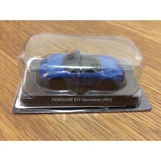 保時捷 PORSCHE 911 Speedster (997) 1:64 半組裝 模型 玩具車 7-11 統一 超商 藍