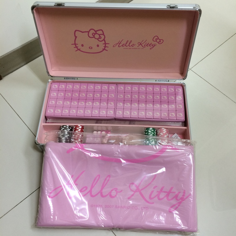 全新Hello kitty粉色色麻將組（自取）