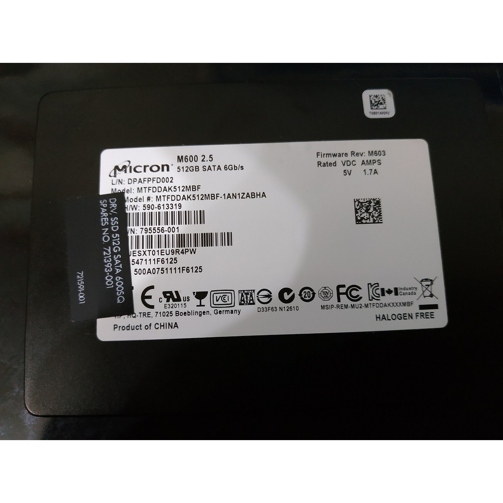 Micron (Crucial) M600 512G SSD