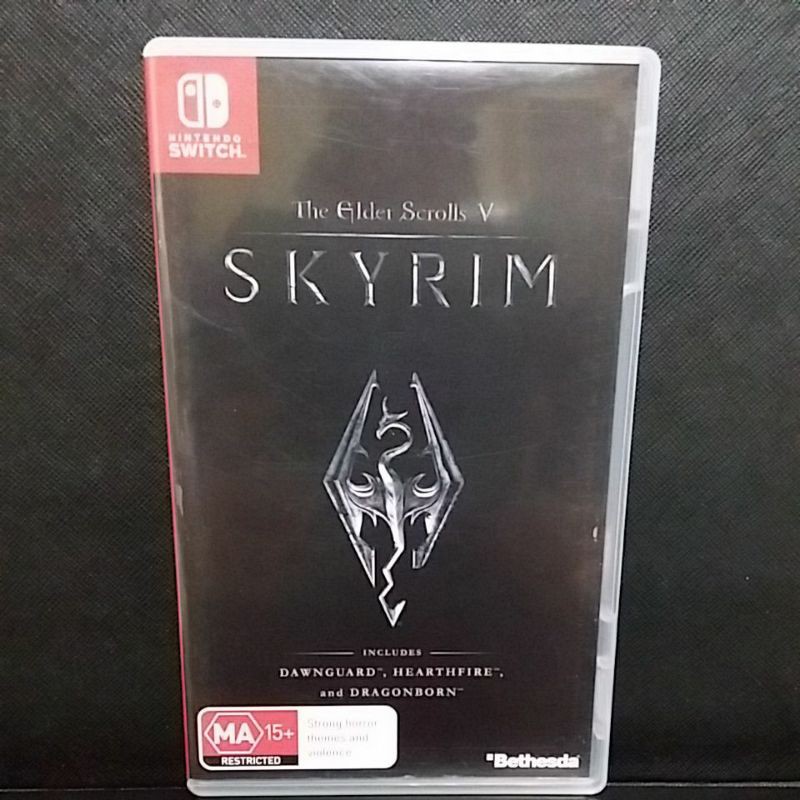 Switch Ns 上古卷軸5 無界天際skyrim 限制級遊戲中文中古二手盒完整保存良好 蝦皮購物