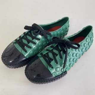 *melissa*巴西香香鞋(童趣 積木造型 綁帶 休閒鞋) 墨綠