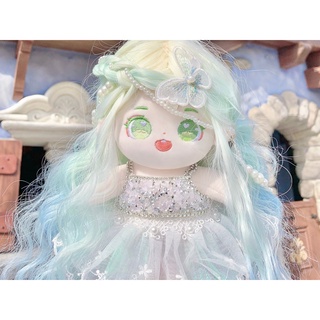 現貨 藍色棉花娃娃大豆花棉花娃娃女娃棉花女娃藍色 蝦皮購物