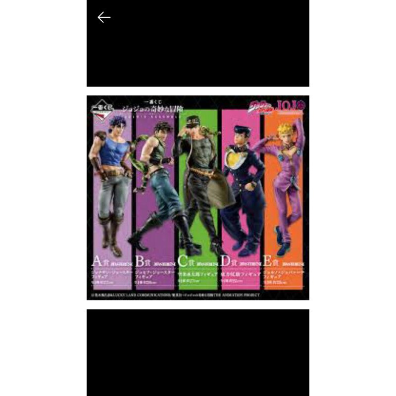 一番賞 JOJO的奇妙冒險  JOJO’S ASSEMBLE A B C D E 最後賞