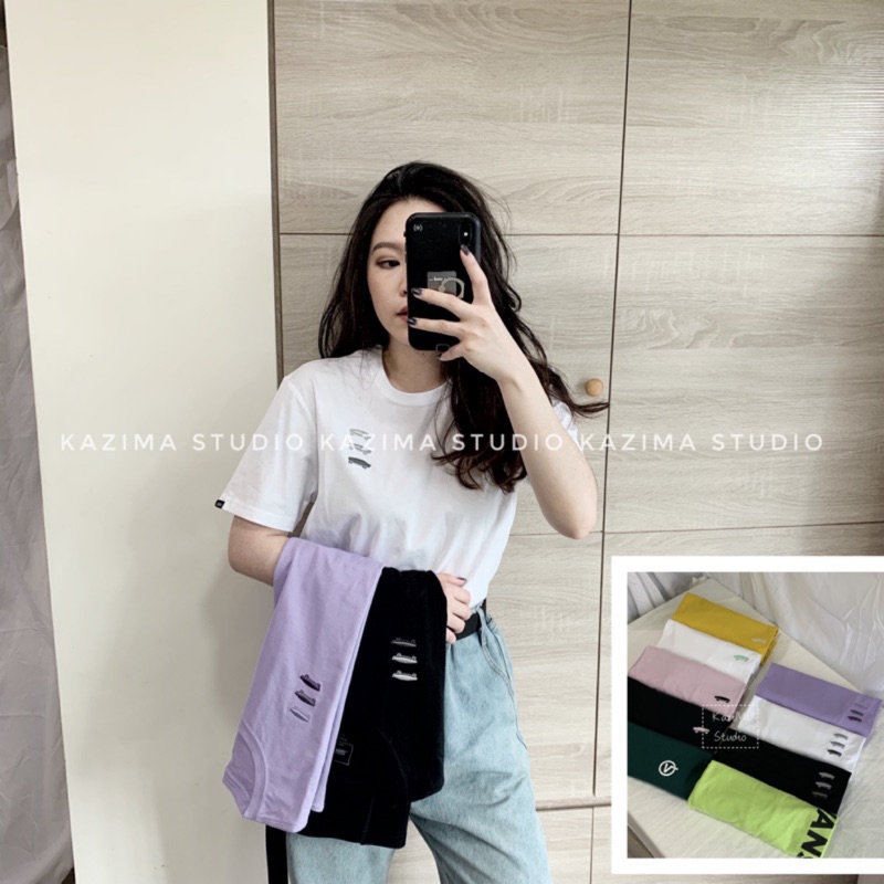 Kazima Vans Logo 短T 短袖 上衣 T恤 T Shirt 黑白 黑 白 黃 紫 綠 粉紫 借黃 粉 粉紅