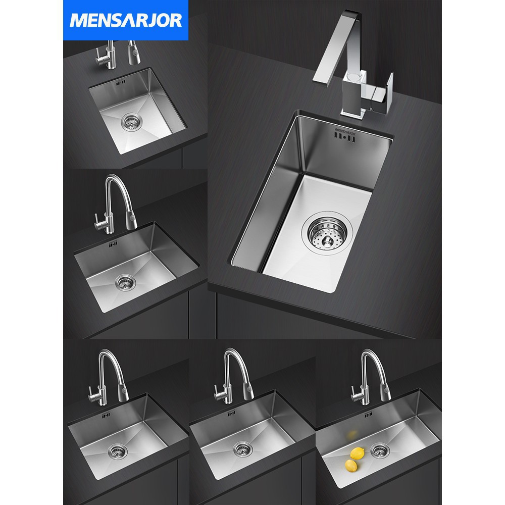 小尺寸不銹鋼小水槽迷你單槽廚房家用洗菜盆小型吧臺陽臺小號水池 蝦皮購物