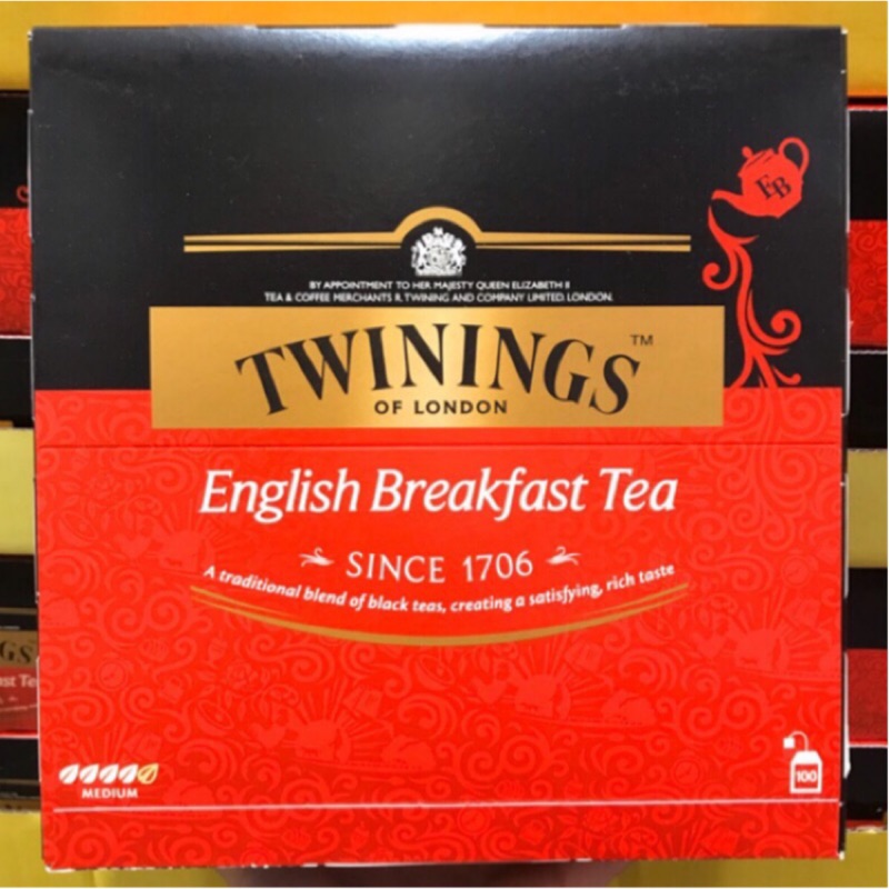 Costco好市多 TWININGS 唐寧 早餐茶 每包2g x100包  English breakfast tea