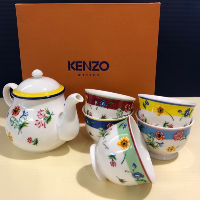 全新日本KENZO經典骨瓷茶具禮盒（絕版品）