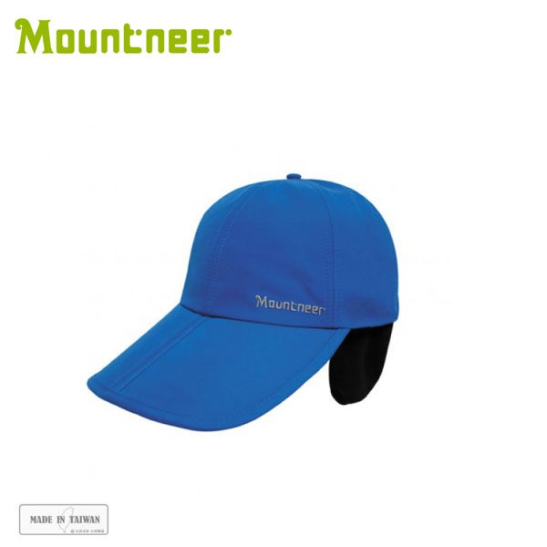【Mountneer 山林 中性帽眉可折耳罩帽《藍》】12H01/棒球帽/耳罩/鴨舌帽/保暖帽/刷毛帽/悠遊山水