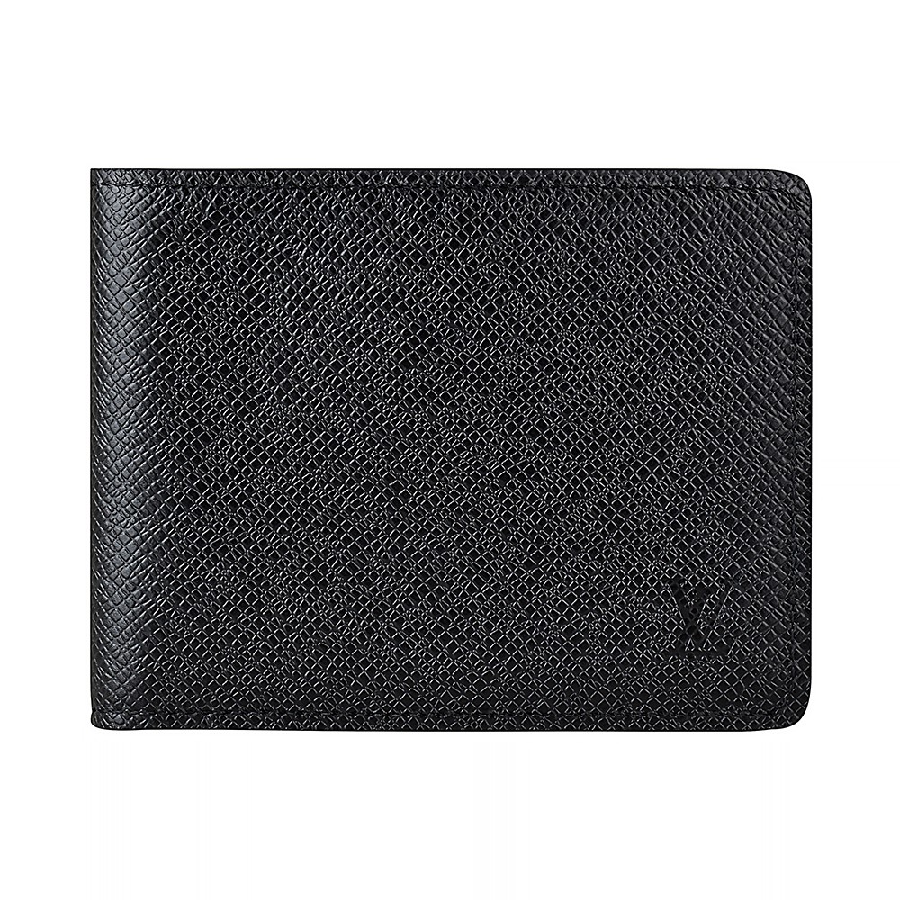 LV M30531 MULTIPLE壓印LOGO Taïga牛皮5卡對折短夾