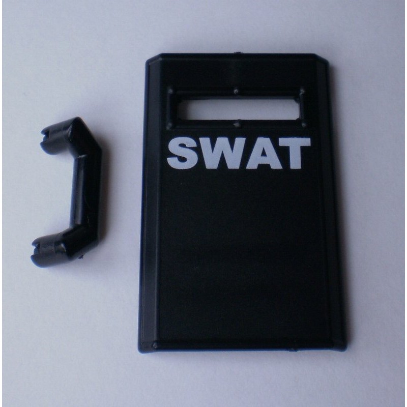 【玩具星球】 黑色 SWAT 盾牌 LEGO 樂高相容零件