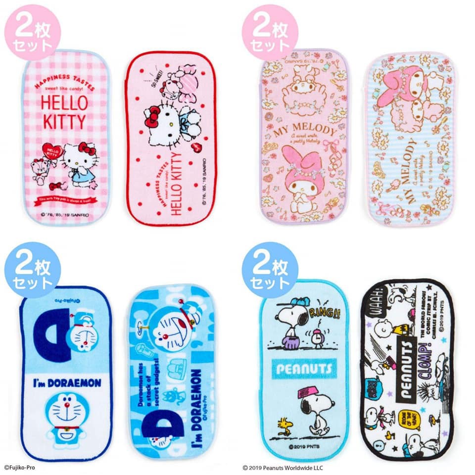 筆自慢殿堂日本sanrio 三麗鷗幼兒園專用長型小手帕 擦手巾胸前附名條一組2條共4款幼兒園 蝦皮購物