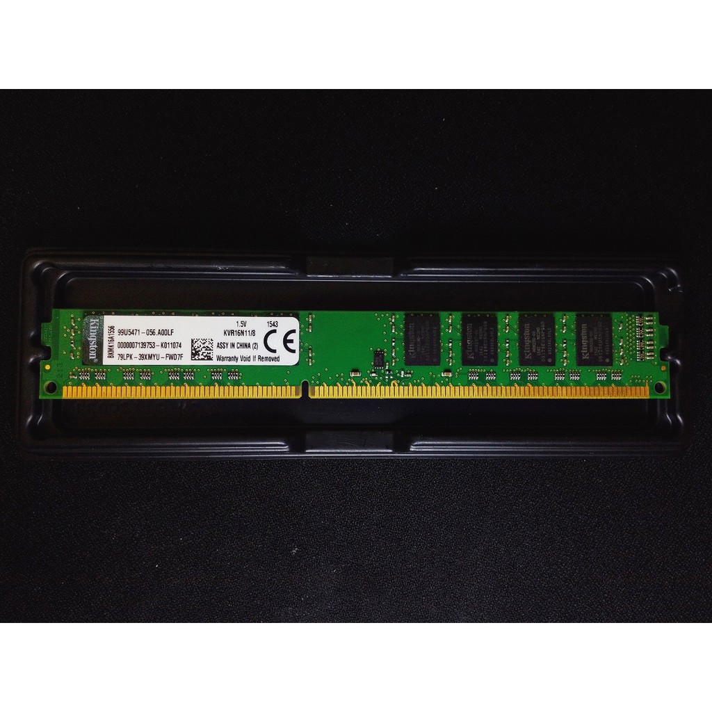 金士頓 Kingston DDR3 1600 8GB 桌上型記憶體 (KVR16N11/8)