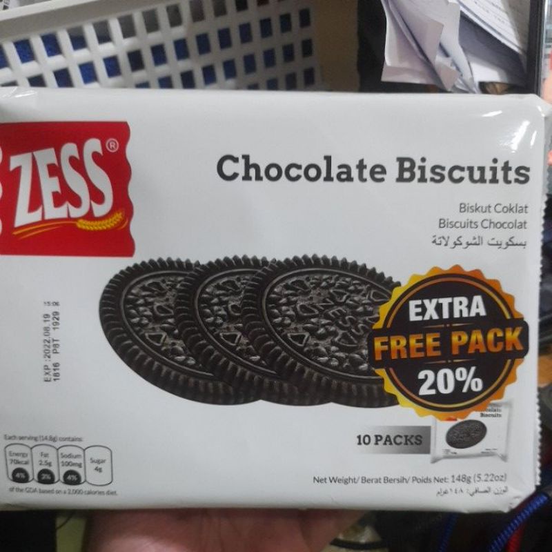 新效期 現貨 ZESS 巧克力餅乾10包一組量販 超取限制一筆訂單10包（一組）