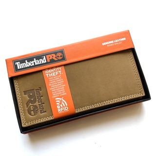 【Timberland RRO】免運 男生雙折長夾 麂皮材質 RFID防盜 多卡夾附透明照片卡位 男皮夾.