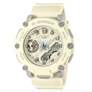CASIO G-SHOCK 輕薄都會戶外時尚運動雙顯錶-米色(GMA-S2200-7A 縮小版GA2200)