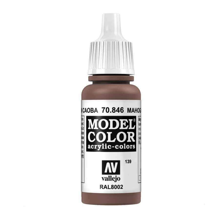 Acrylicos Vallejo AV水漆 模型色彩 Model Color 139 70846 桃花心木褐色
