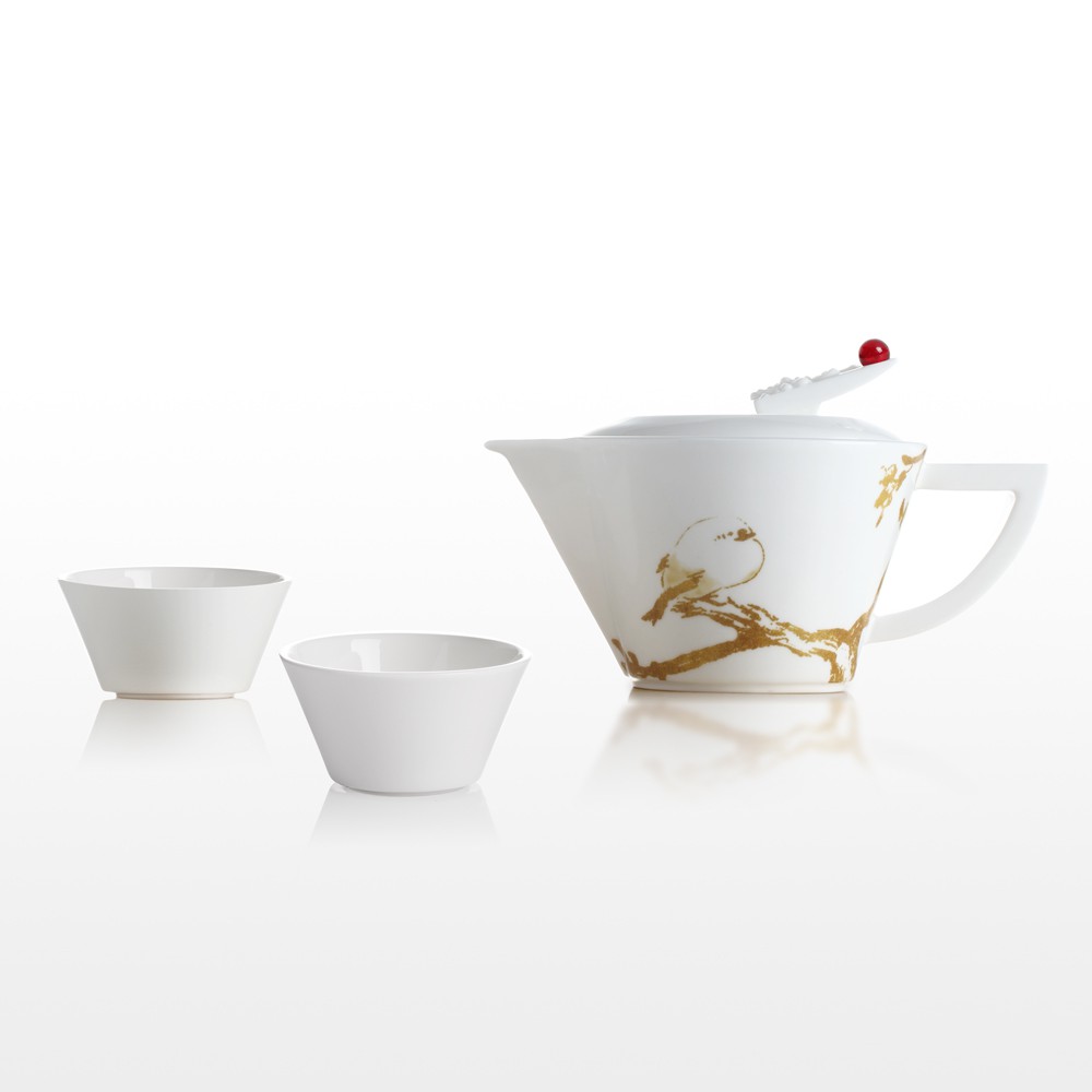 LIULI LIVING 琉璃工房 小小肥鳥茶具組(一壺兩杯)