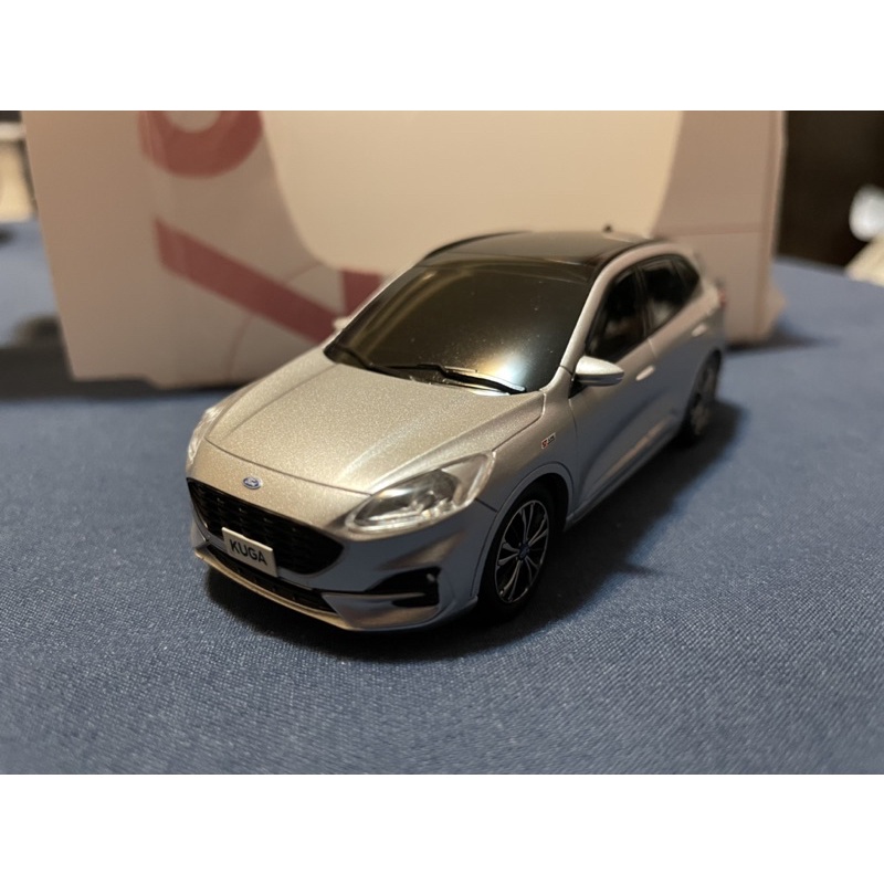 Ford kuga 模型車 台灣原廠回力車1/43 銀色 迴力車