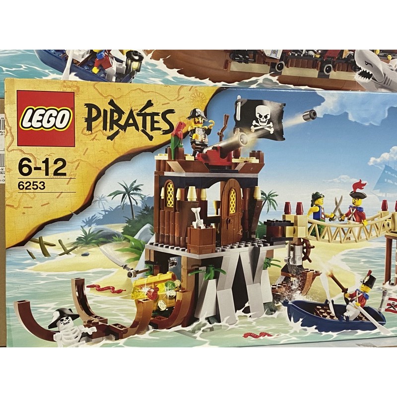 ||高雄 宅媽|樂高 積木|| LEGO“6253‘’海盜秘密基地 稀有品盒況普通