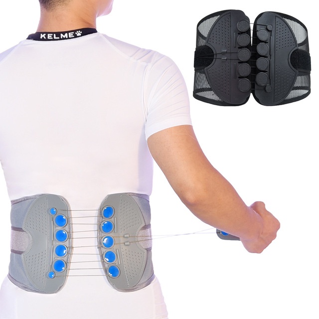 腰椎間盤護腰帶 護腰可調節腰圍 透氣網布 滑輪拉繩 護腰 灰色黑色兩色可選