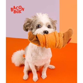 【你和我的狗】 韓國正版 Bacon 牛角麵包 寵物玩具 【現貨】 嗅聞玩具 藏食玩具 耐咬玩具 狗狗玩具 韓國玩具