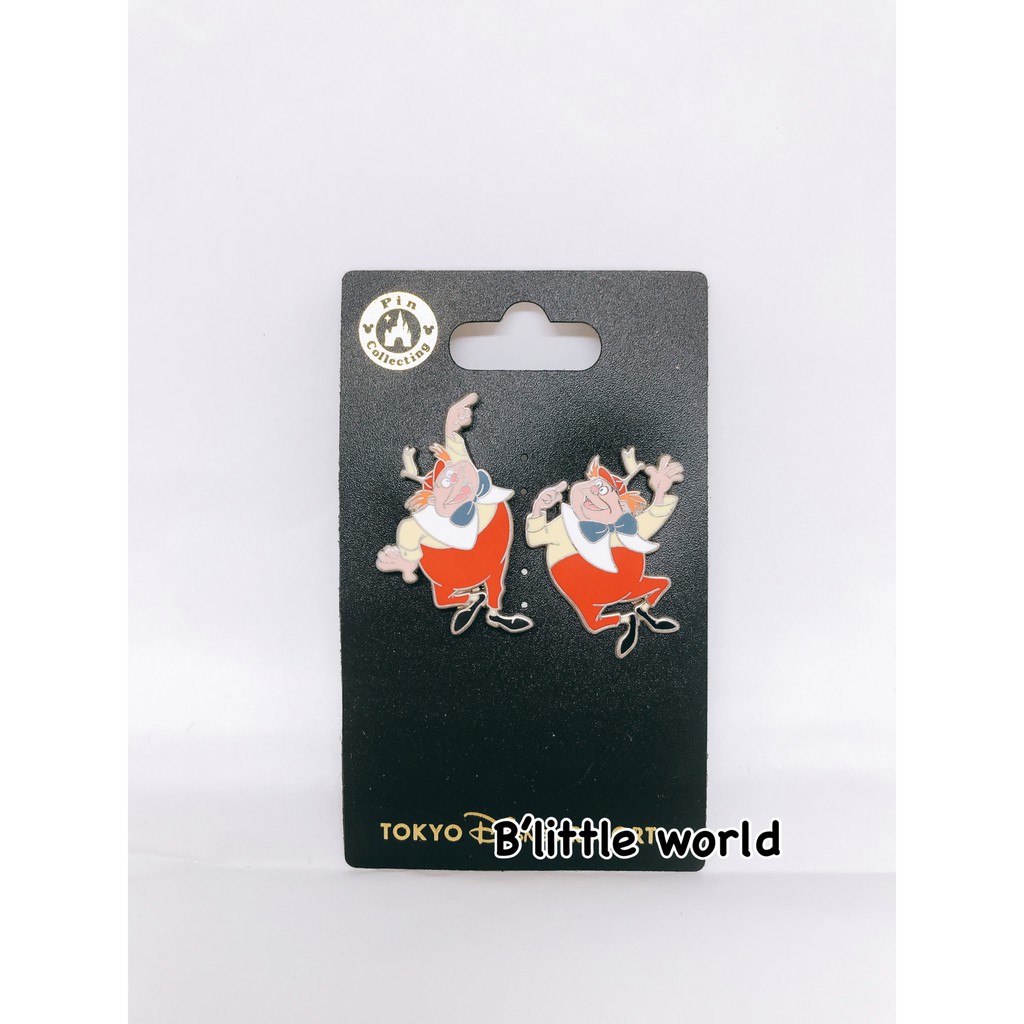 B Little World 現貨 東京迪士尼園區限定商品 不思議王國雙胞胎胸章 東京連線 蝦皮購物
