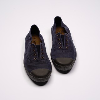 CIENTA 西班牙帆布鞋 U70777 77 暗藍色 黑底 洗舊布料 大人