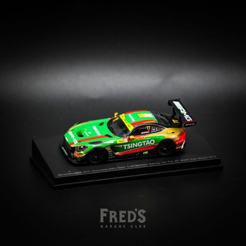 Sparky 1/64 模型車 Y168 賓士 Mercedes-AMG GT3 #77 青島啤酒塗裝