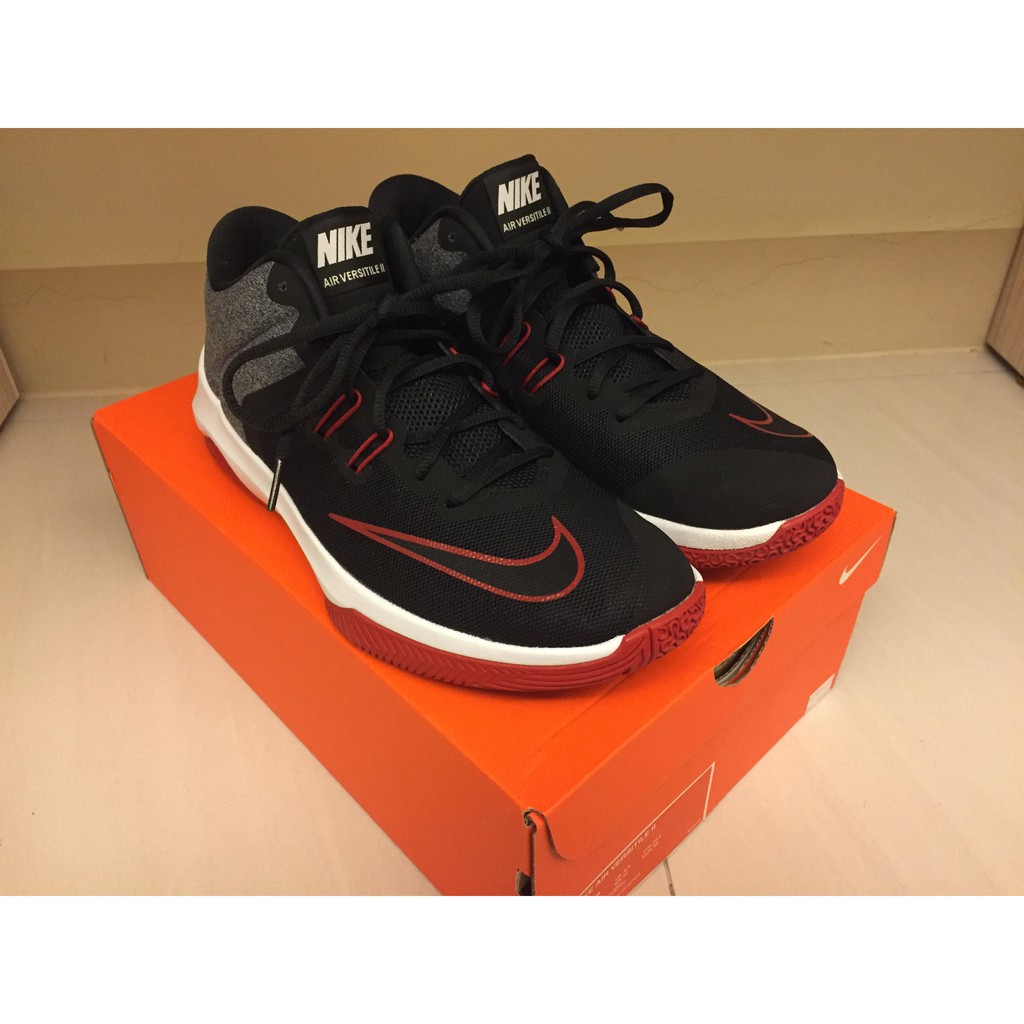 Nike Air Versitile II 黑紅 男 球鞋 氣墊籃球鞋 二手