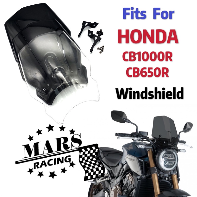 適用於 HONDA本田 CB1000R CB650R 18-21 改裝 擋風玻璃 導流罩 風鏡 前風擋 機車頭罩 遮陽板