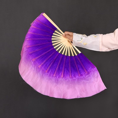 手舞足蹈舞蹈用品 紫粉漸變扇 真絲短飄扇 秧歌扇 舞蹈扇 每支 0元 蝦皮購物