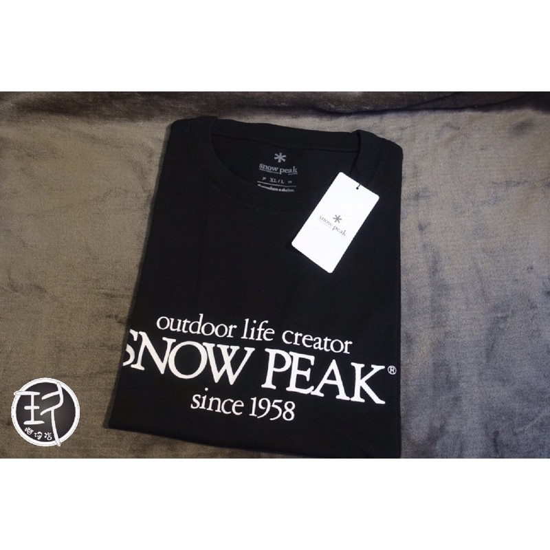 SNOW PEAK 60週年紀念T-shirt XL/L 黑