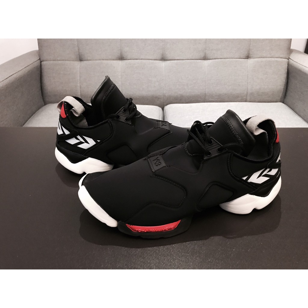 經典黑紅 二手美品 Adidas Y-3 KOHNA PRINTED NEOPRENE 忍者鞋 黑白 y3 pump