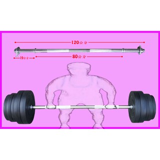 【臺灣現貨】120長槓/槓鈴桿/啞鈴桿/槓片桿/長桿心/舉重/深蹲/硬舉/臥推/奧林匹克/自由重量/重量訓練/健身/健力