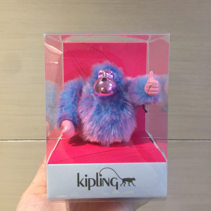 比利時 kipling 正版 藍粉金剛吊飾 鑰匙圈