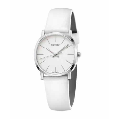 Calvin Klein CK極簡質感皮帶腕錶(K8Q331L2)32mm