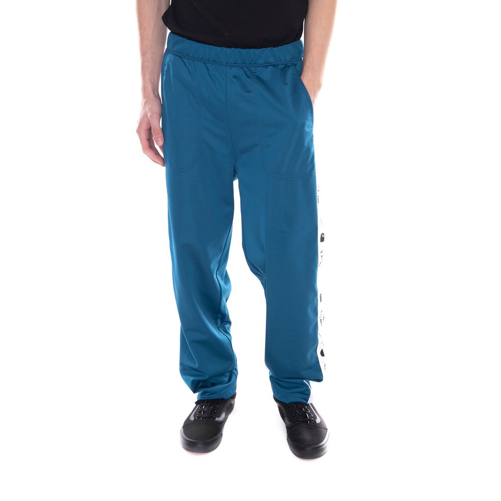 Carhartt WIP GOODWIN TRACK - 慢跑褲 藍色 運動長褲 串標 I024913