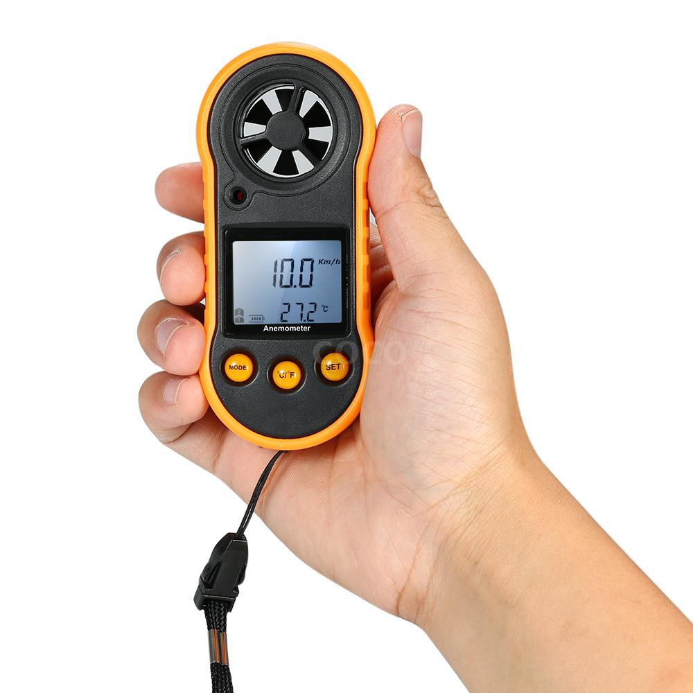迷你數字風速儀風速計手持式風速測量儀風溫風力測試儀表背光LCD 可測 