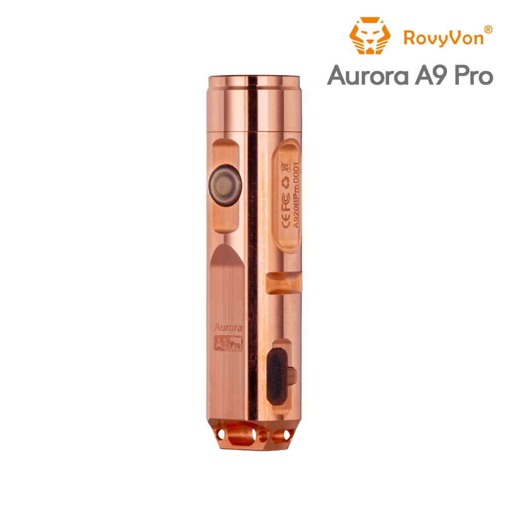 【angel 精品館 】RovyVon Aurora A9 PRO 銅 可充電鑰匙扣手電筒