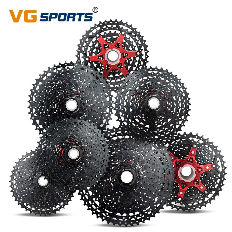 Vg Sports 8 9 10 11 12速11-42T/46T/50T/52T黑色山地自行車飛輪分離式超輕鋁合金卡式