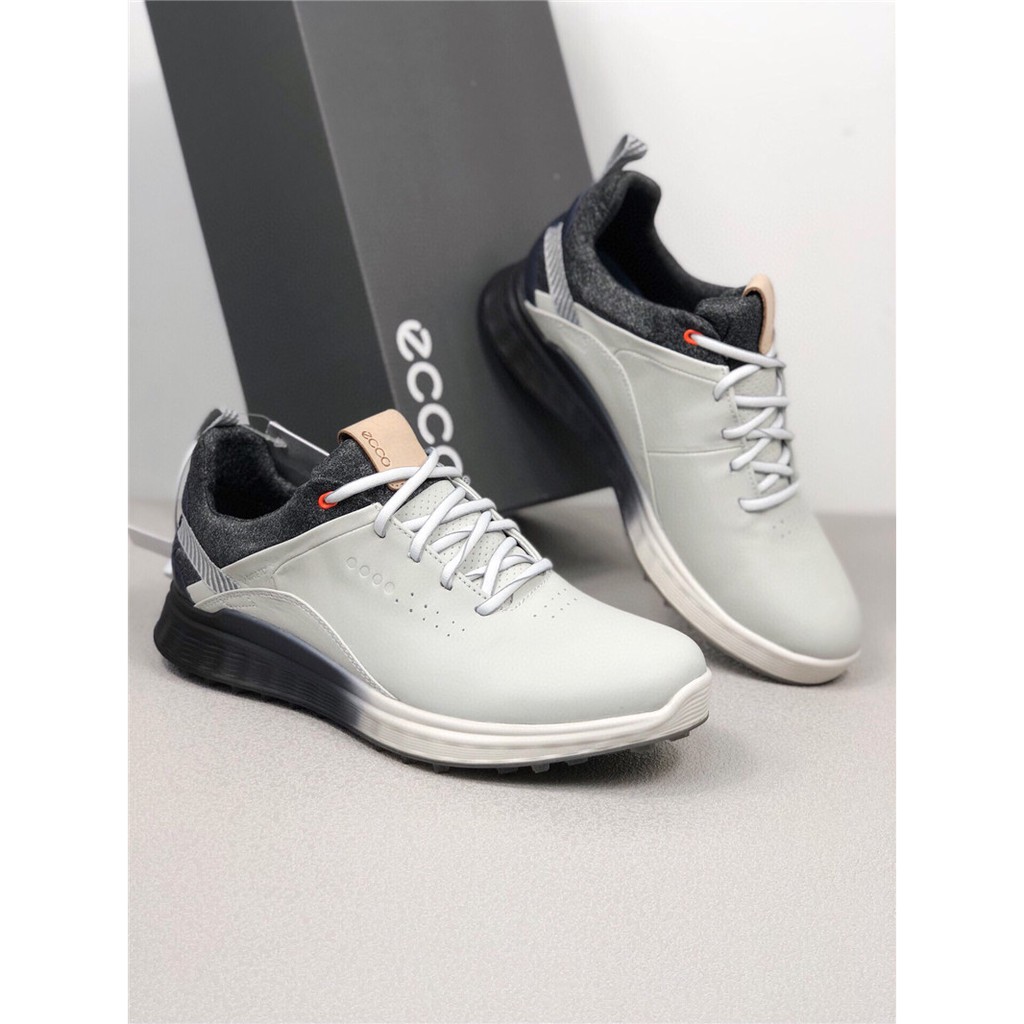 新款 Ecco 男士休閒運動鞋適合高爾夫運動透氣男士高爾夫鞋