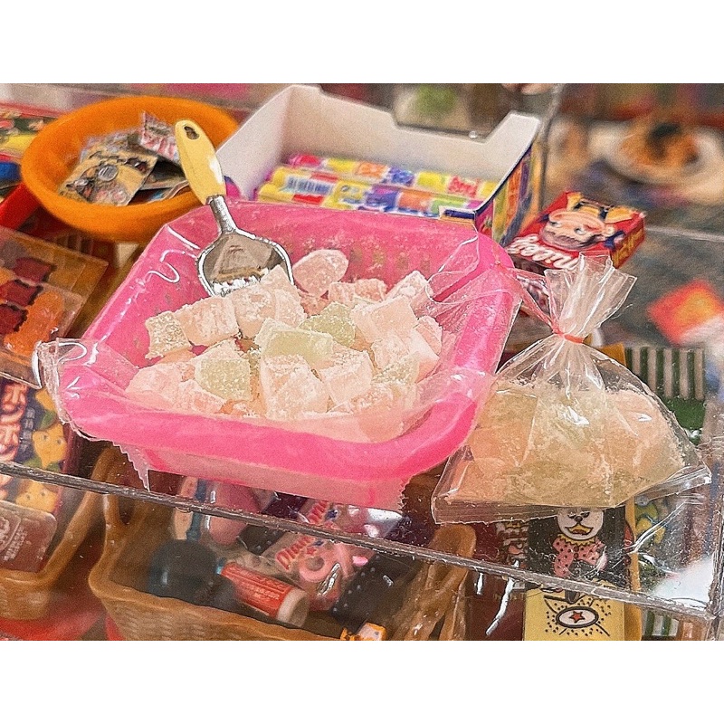 微縮 袖珍 迷你 古早味涼糕 香蕉貽 水果涼糕 場景擺拍 1/12 1/6